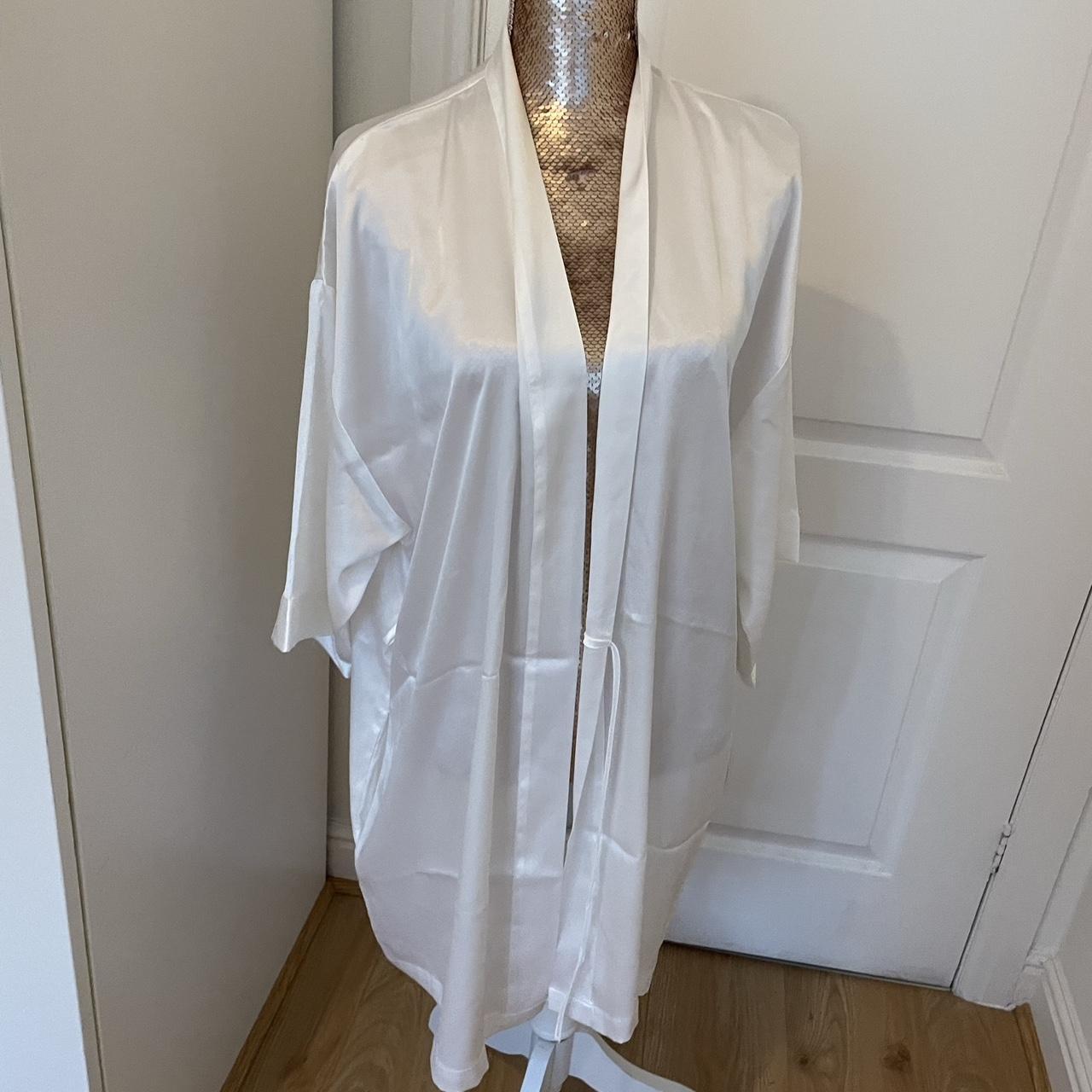 Victoria’s Secret Bride white satin midi robe,... Depop