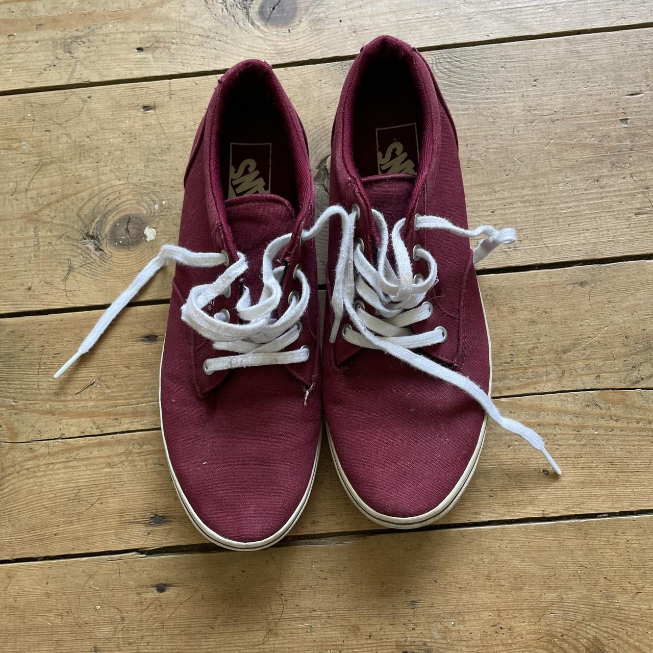 Burgundy sales womens vans