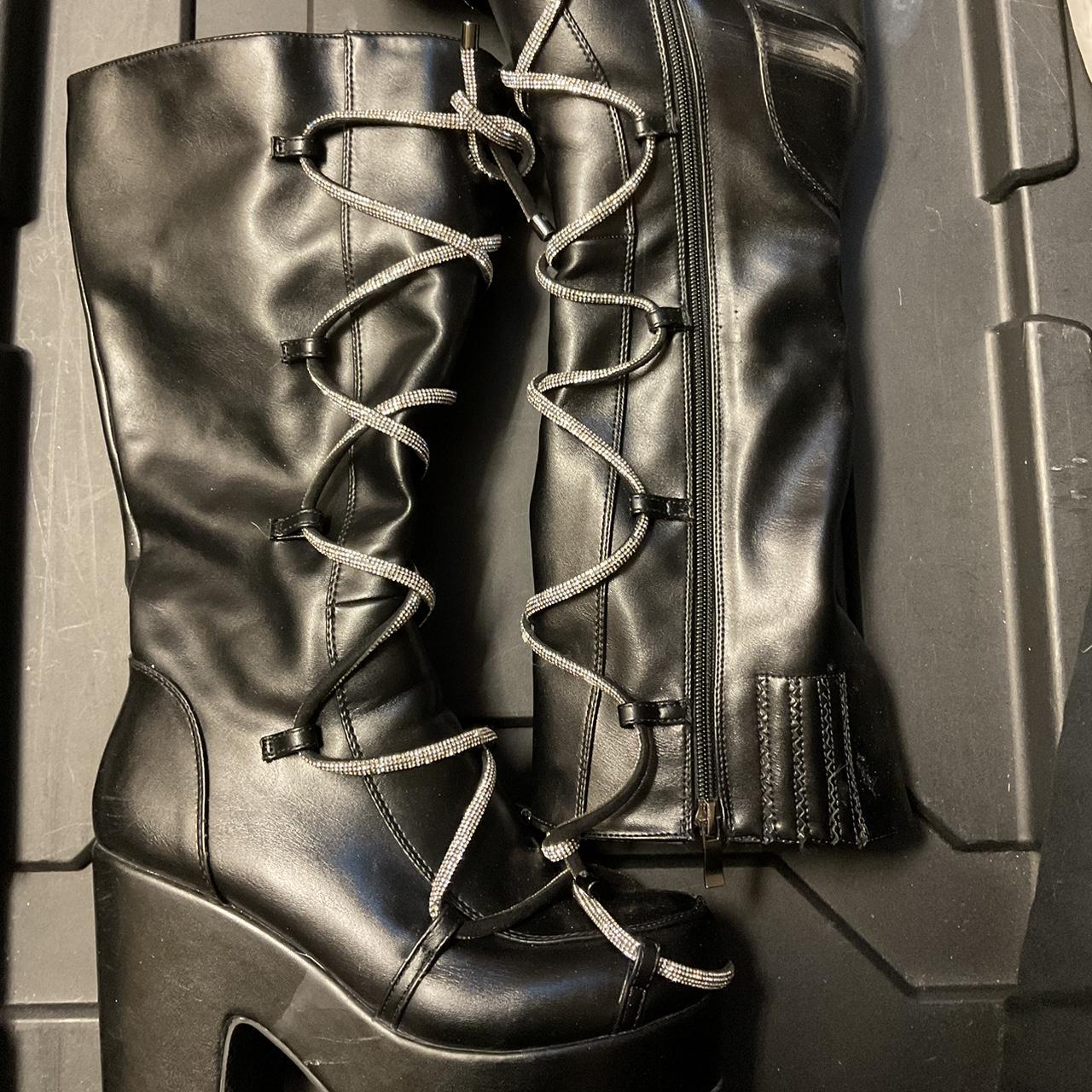 rhona platform boots in tan