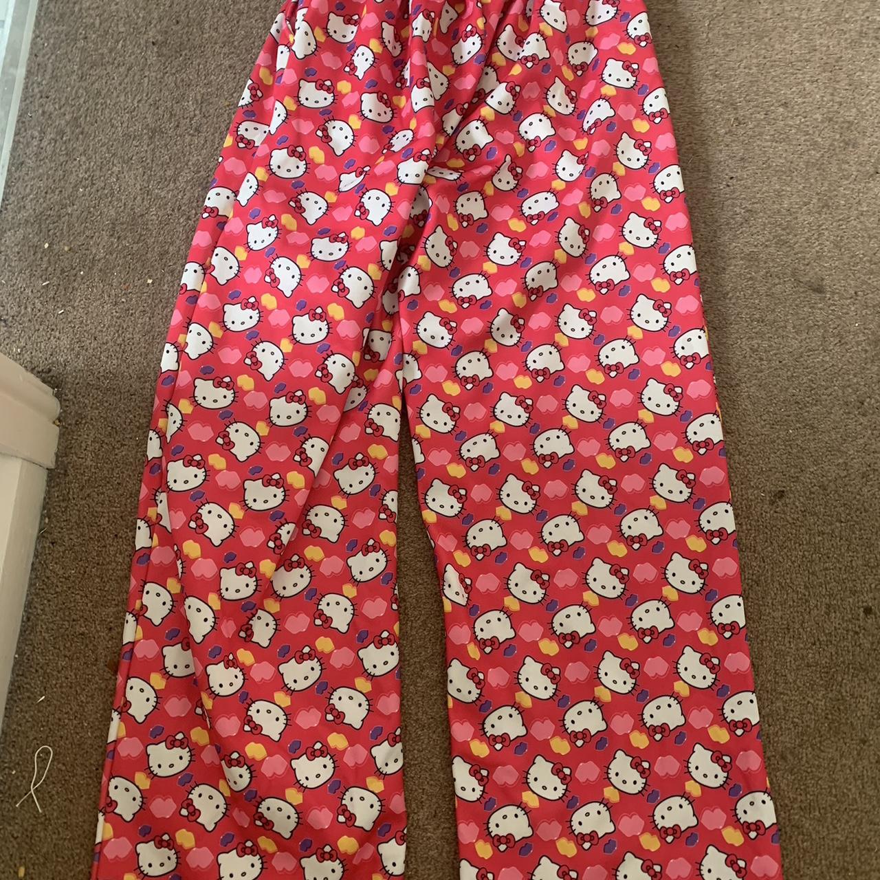 adorable hello kitty pj pants with very soft... Depop