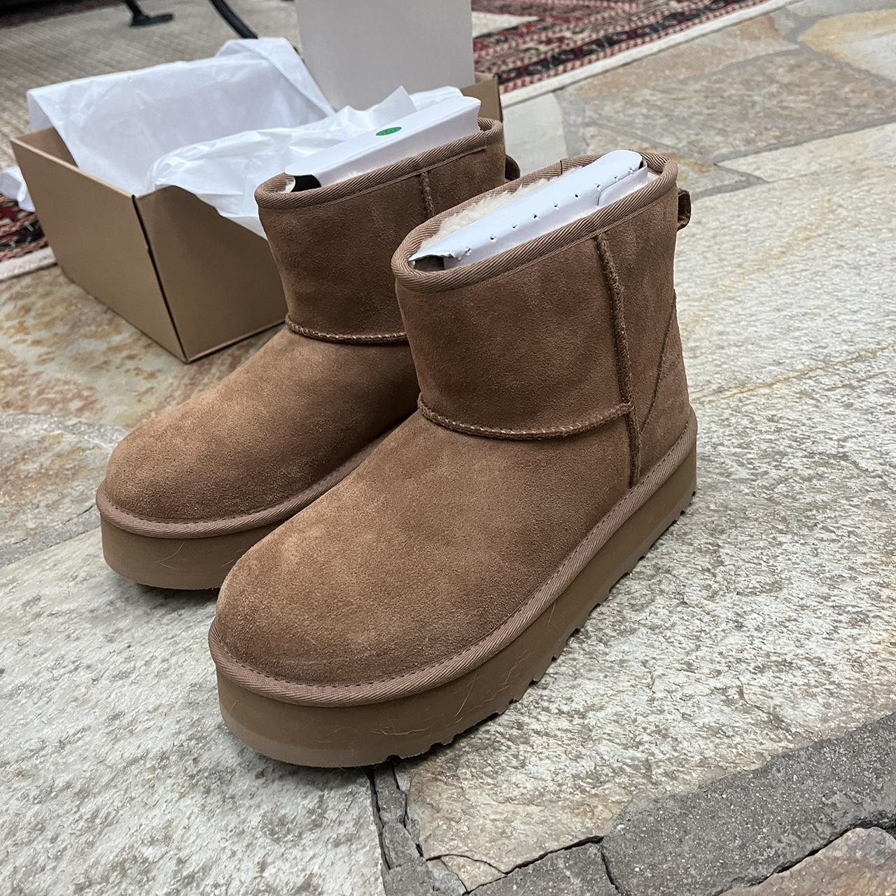 brand new platform uggs (kids size 6 feels... Depop