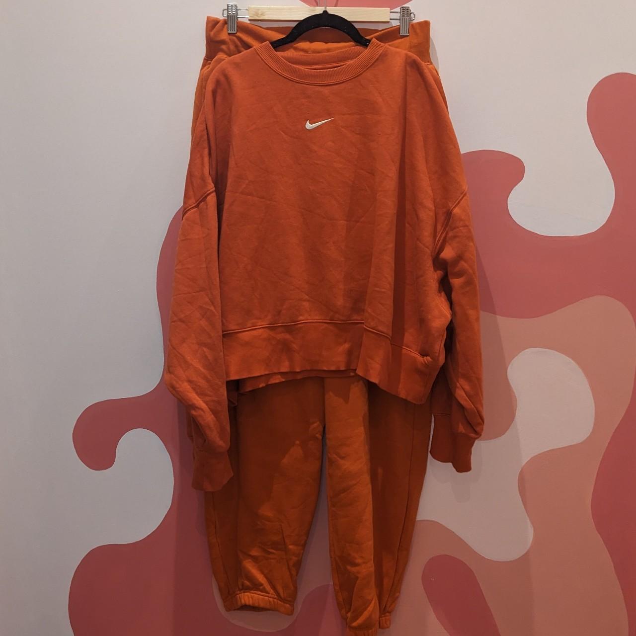womens orange nike tracksuit