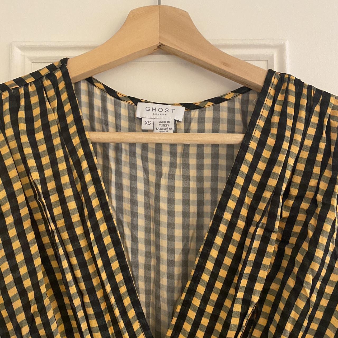 Ghost Immy gingham satin dress