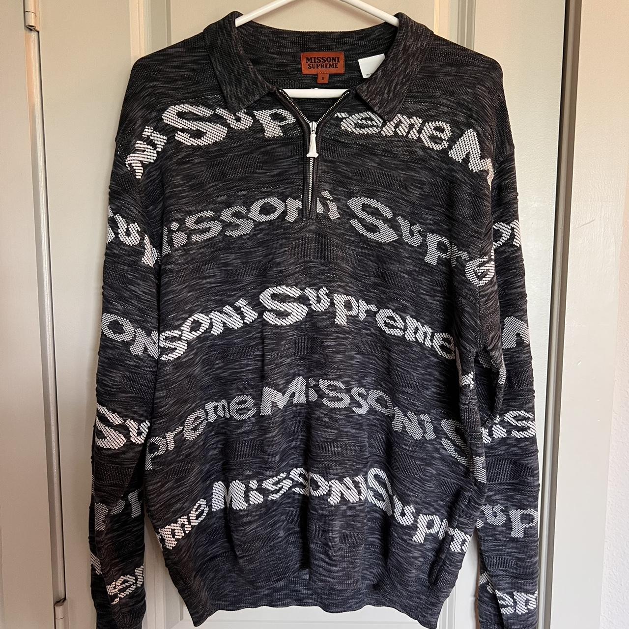 Supreme x Missoni Black Printed Collar Sweater. New,... - Depop