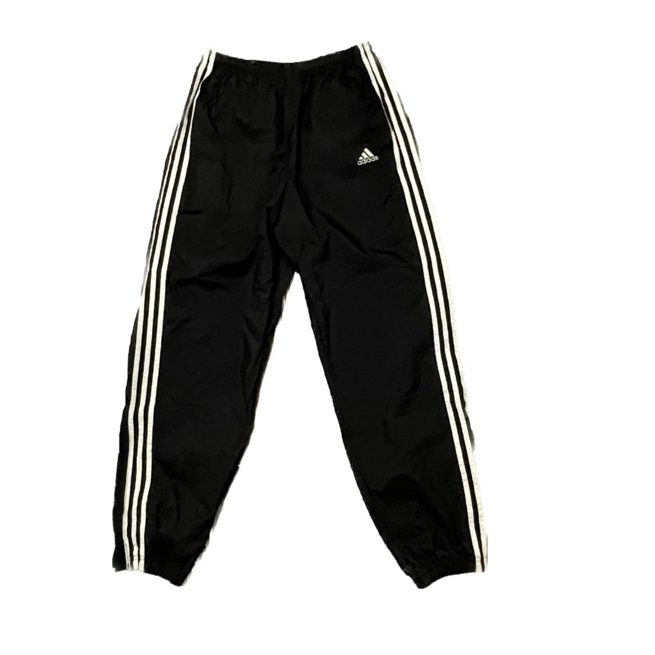 Adidas Women's Black and White Joggerstracksuits Depop