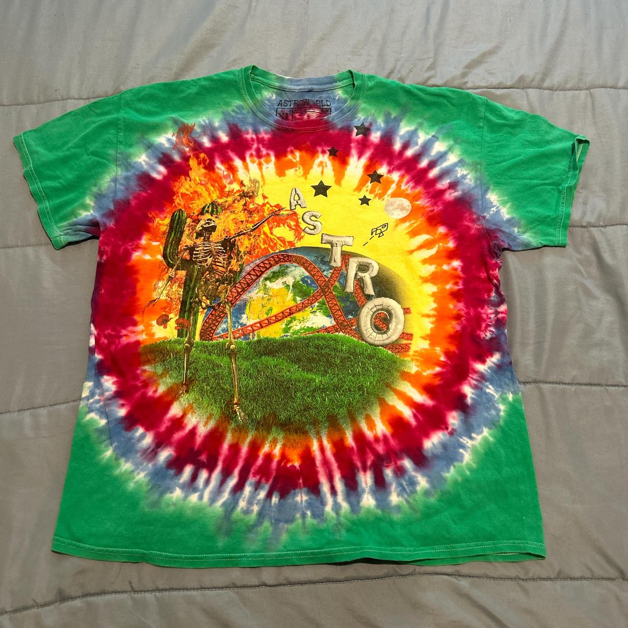 tie dye astroworld shirt long sleeve