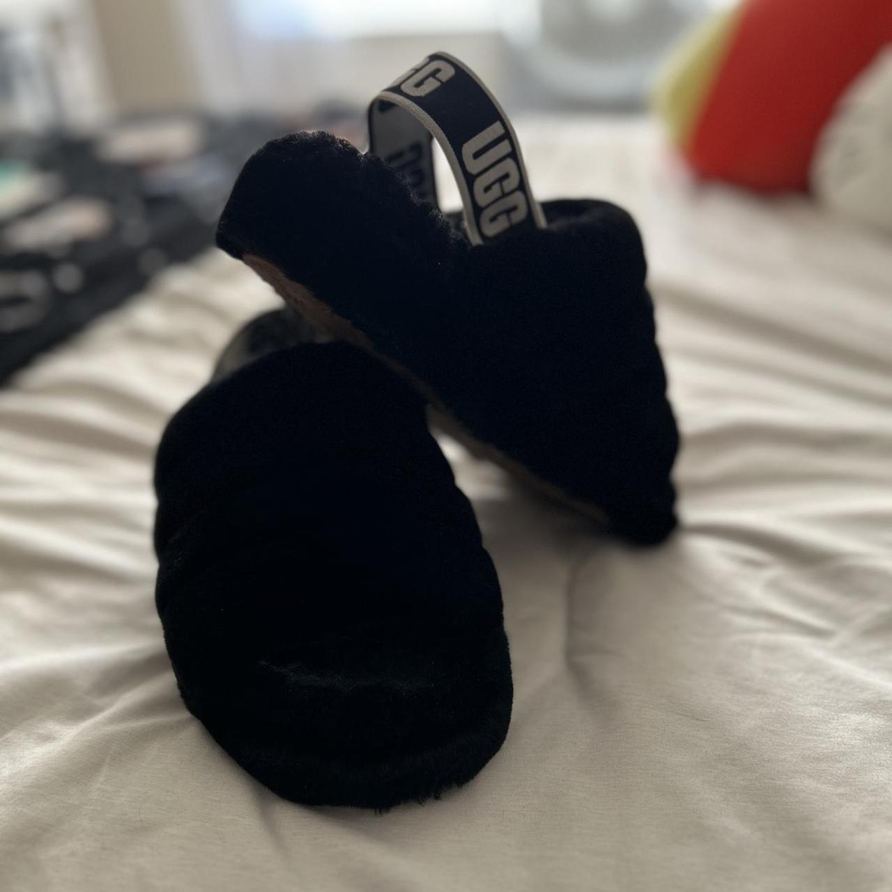 black ugg slippers - - message with any questions!... - Depop