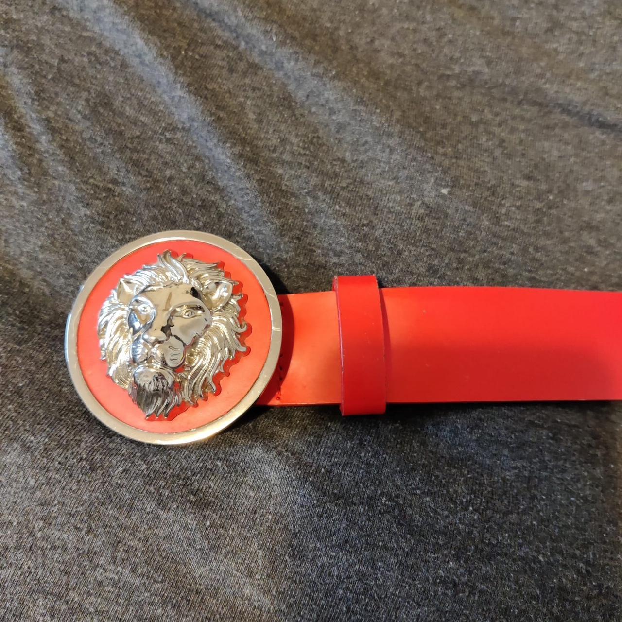 mens red versace belt