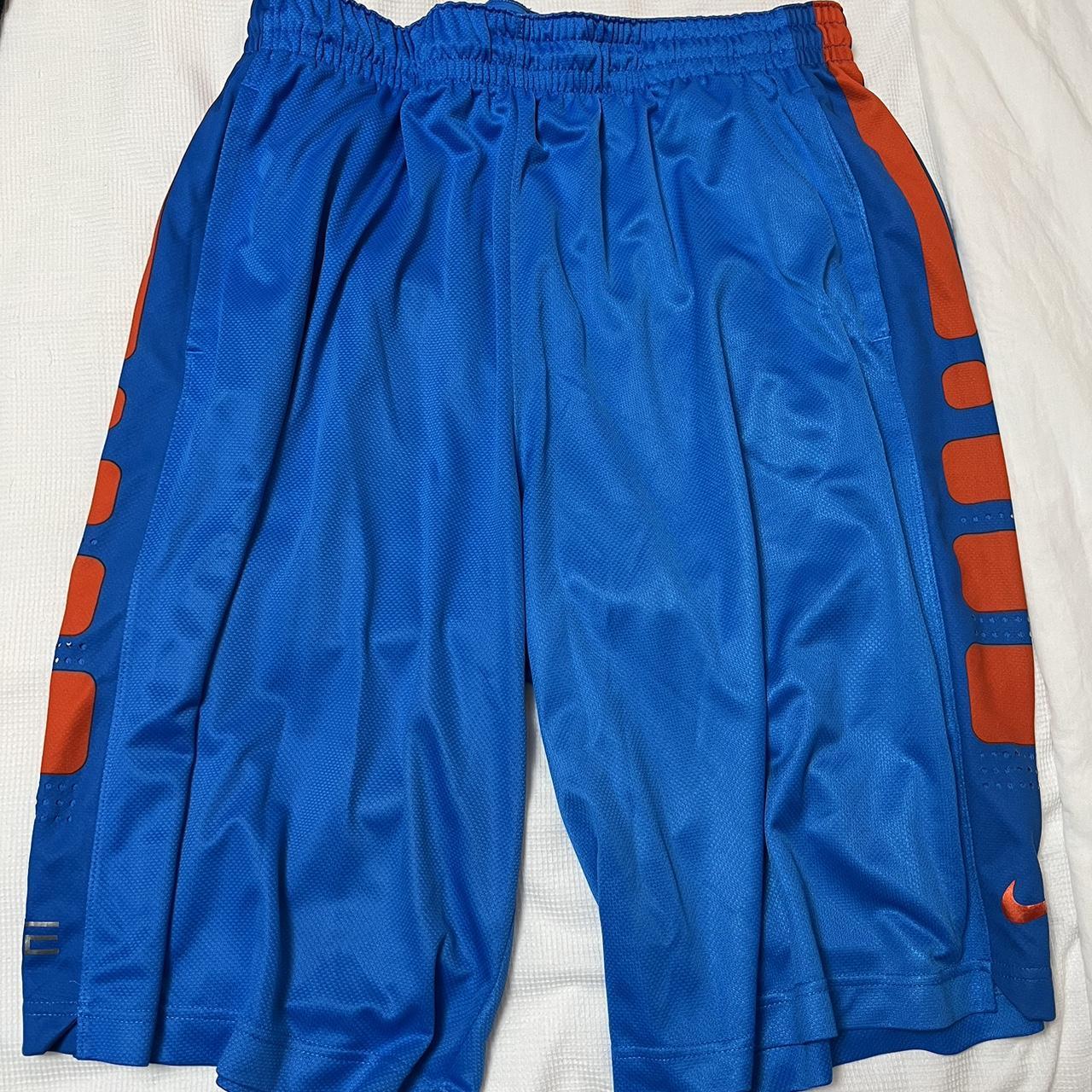 pink and blue nike elite shorts