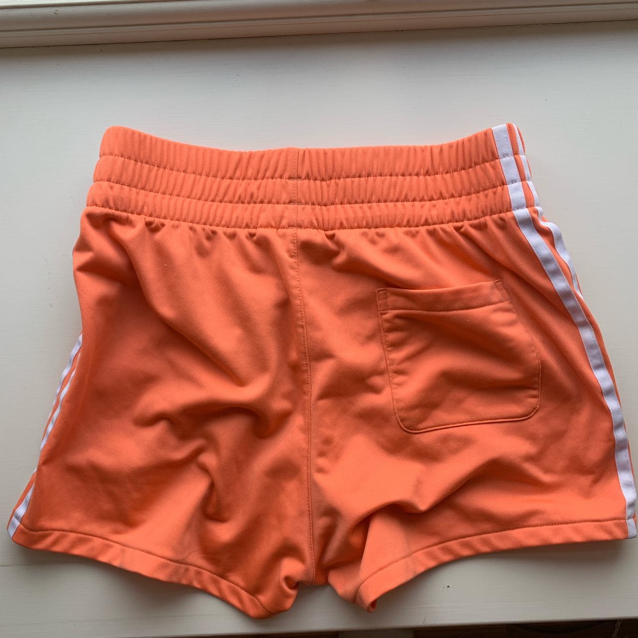 adidas orange shorts Three stripe Orange / coral... - Depop