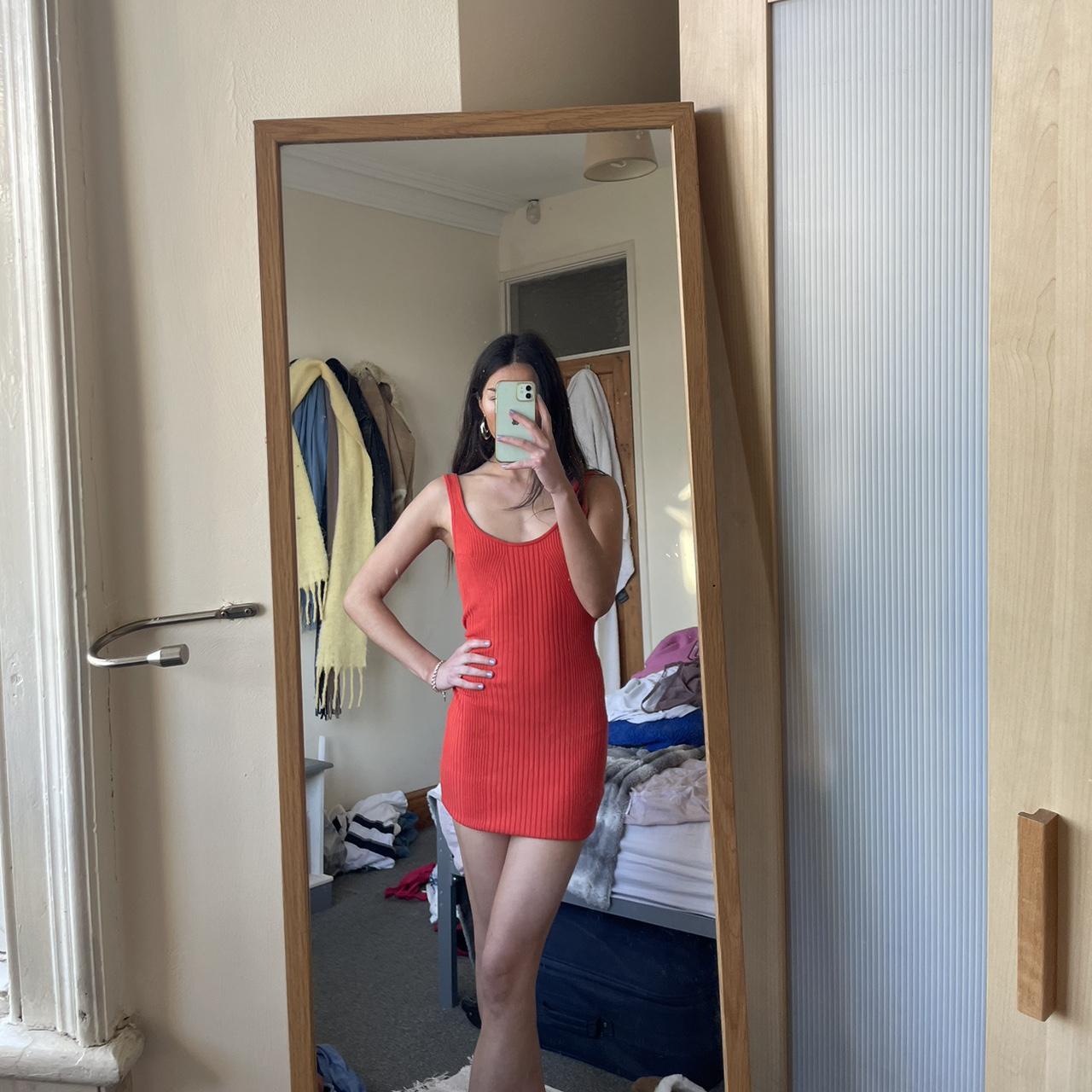 Red midi dress I sometimes tuck it up to be