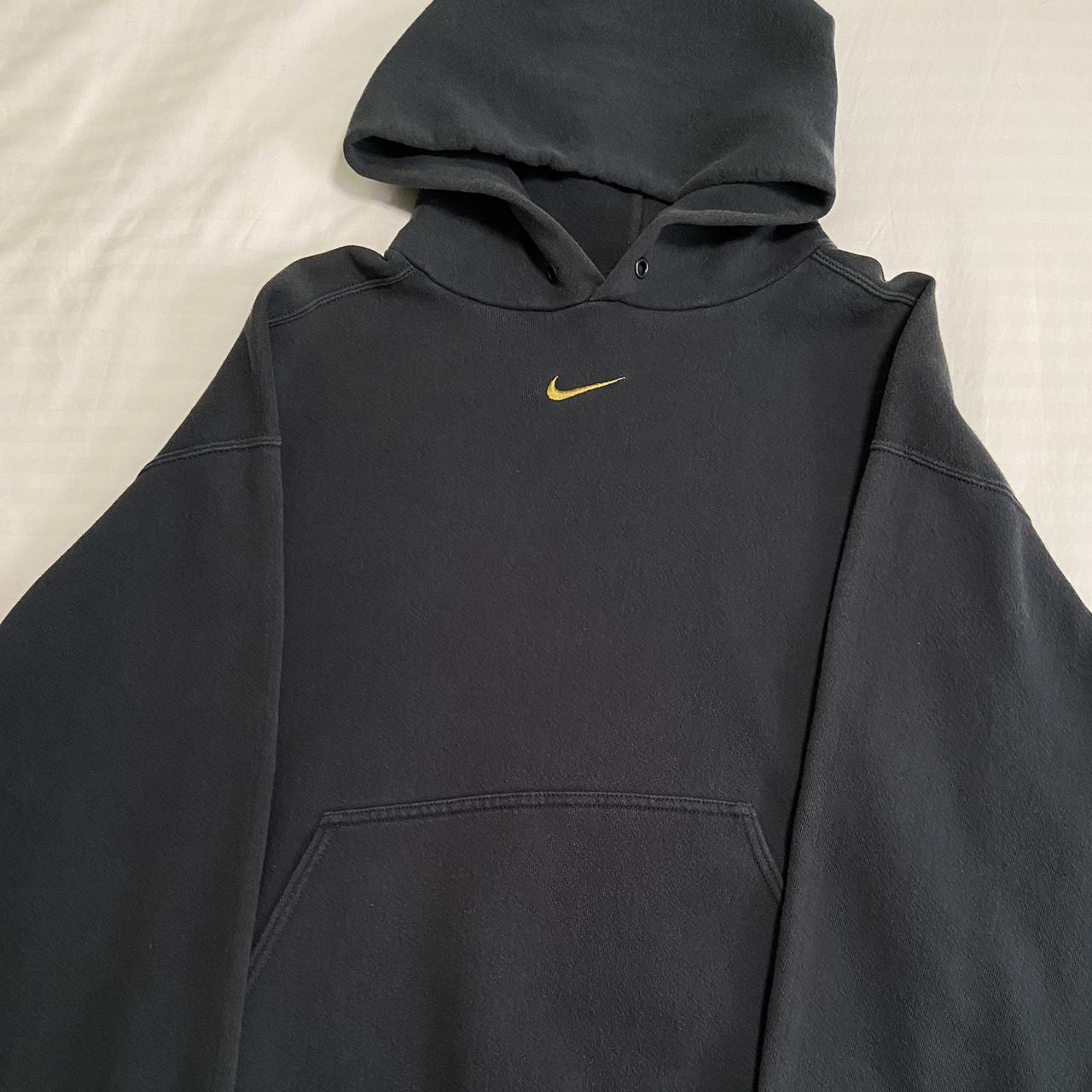 Vintage 90s Nike Center Swoosh Hoodie Hunter Green... - Depop