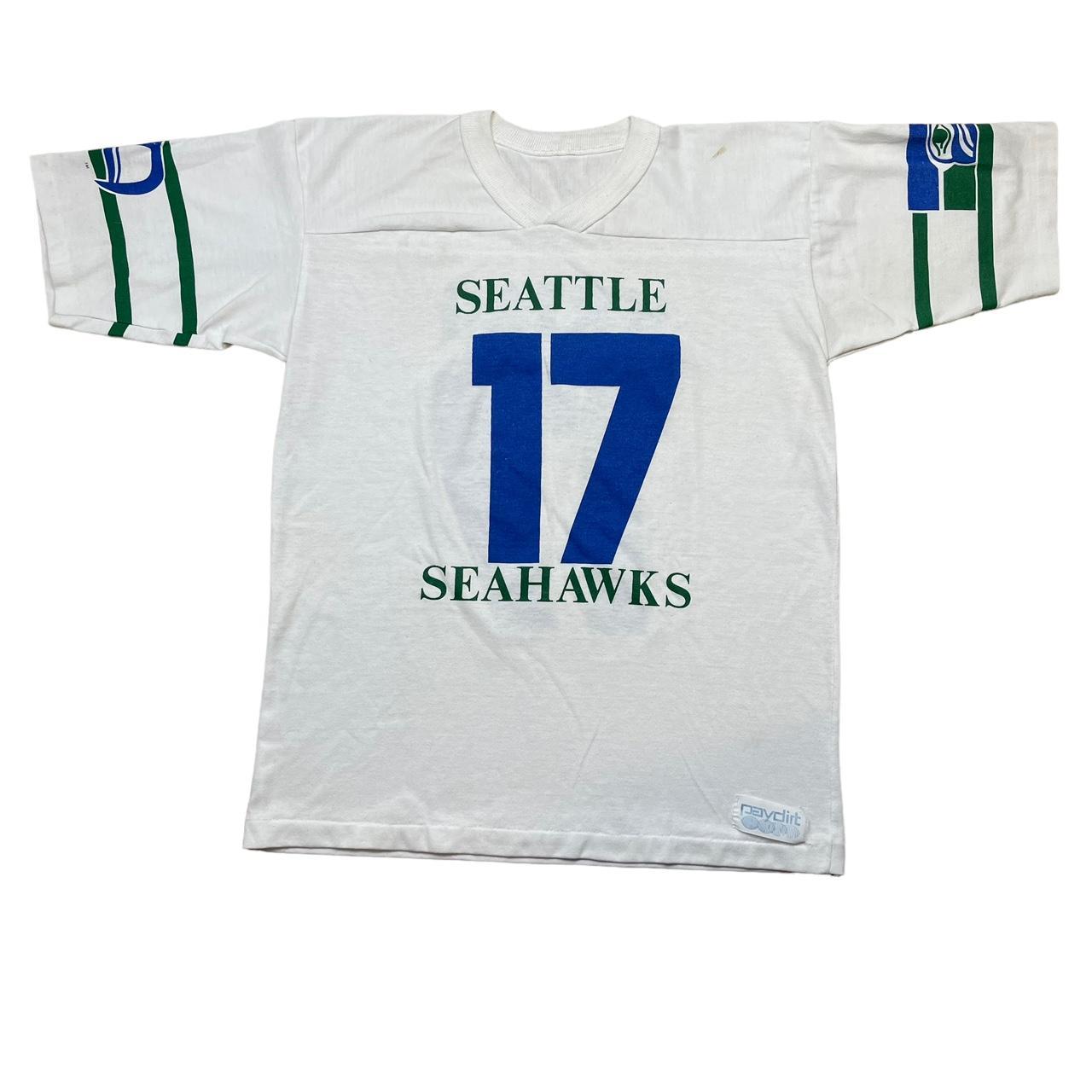 Vintage 1990's Seattle Seahawks 'Autographed Dave Krieg' Jersey T-Shir