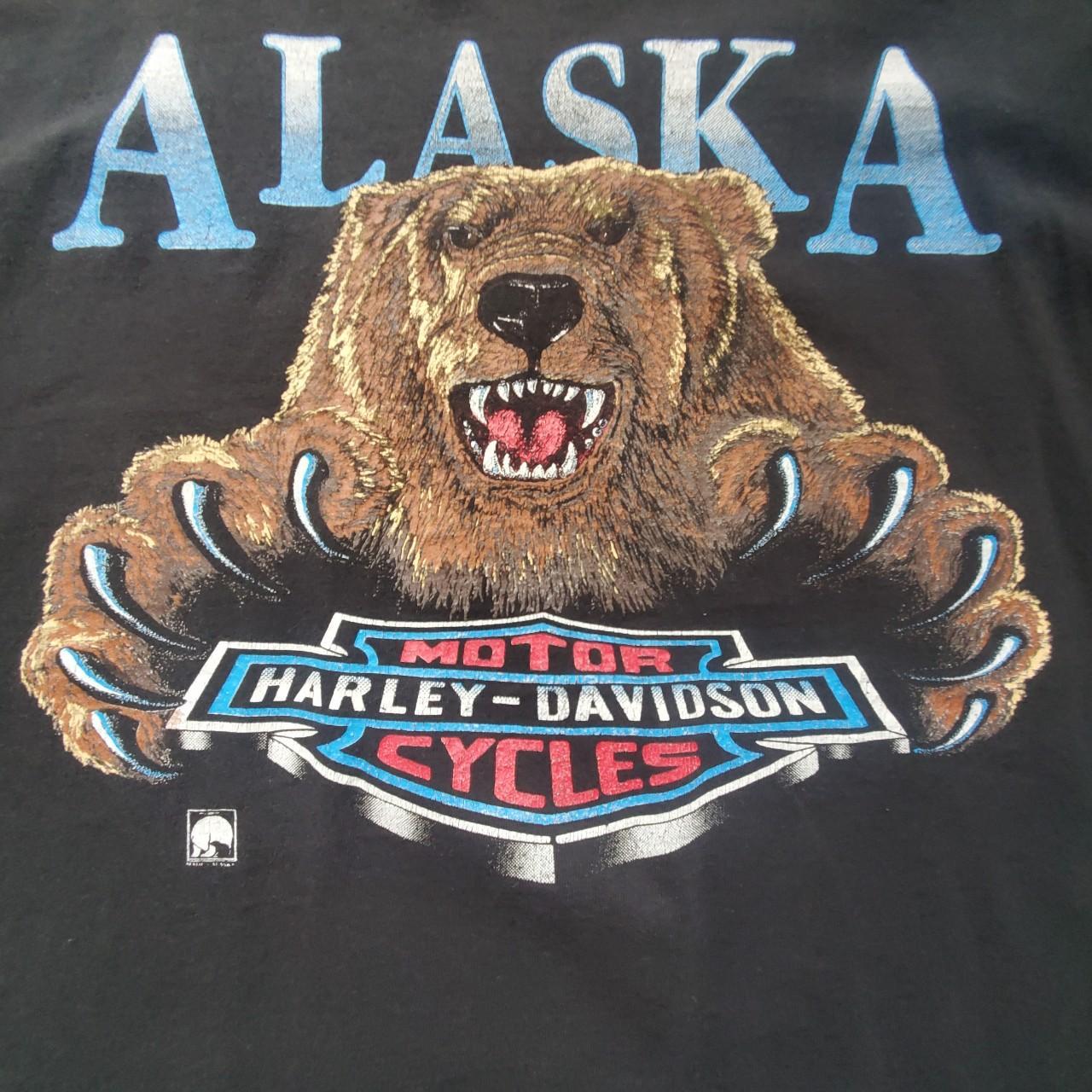 Vintage Harley Davidson Alaska T Shirt Size L 80s...