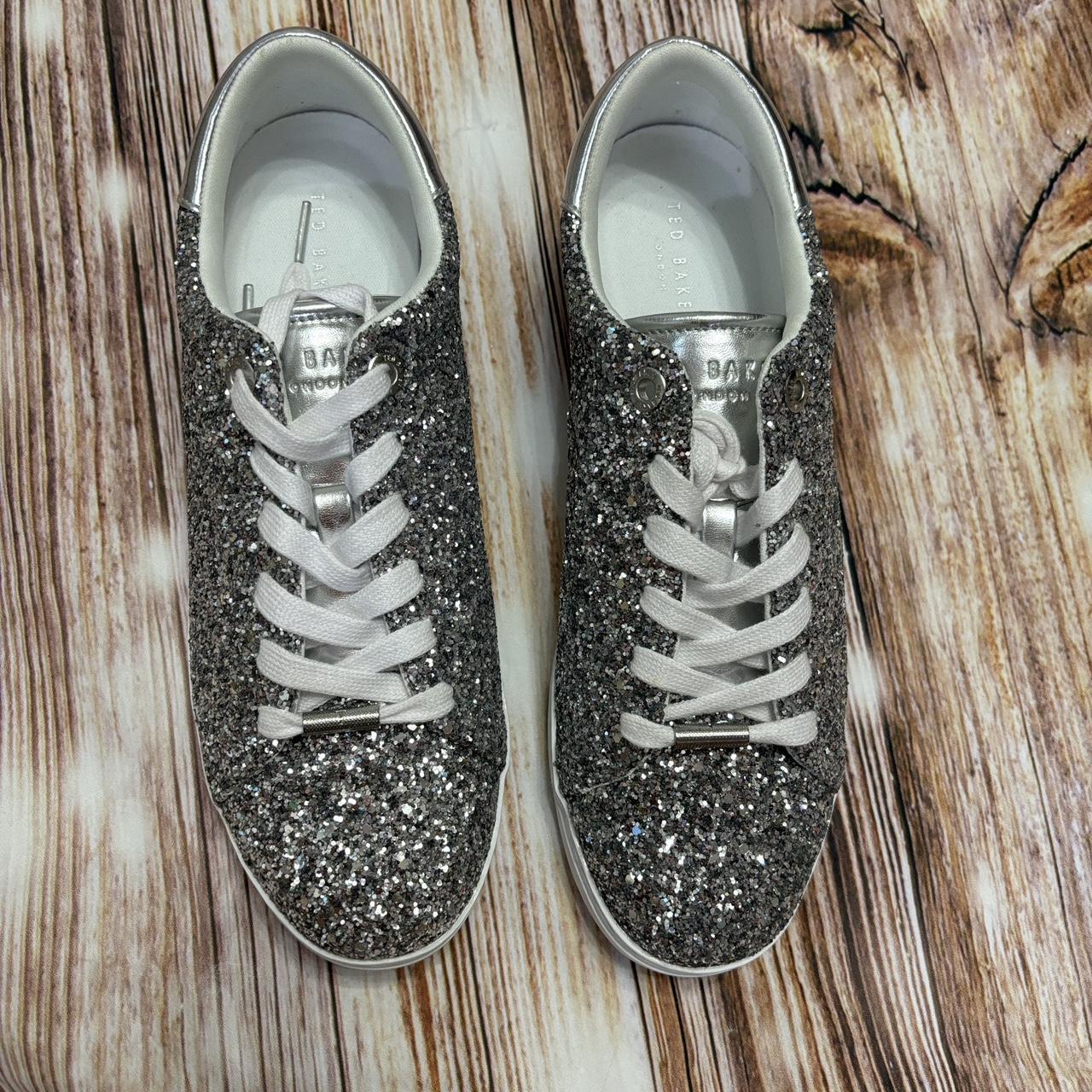 Ted baker silver sparkle trainers online