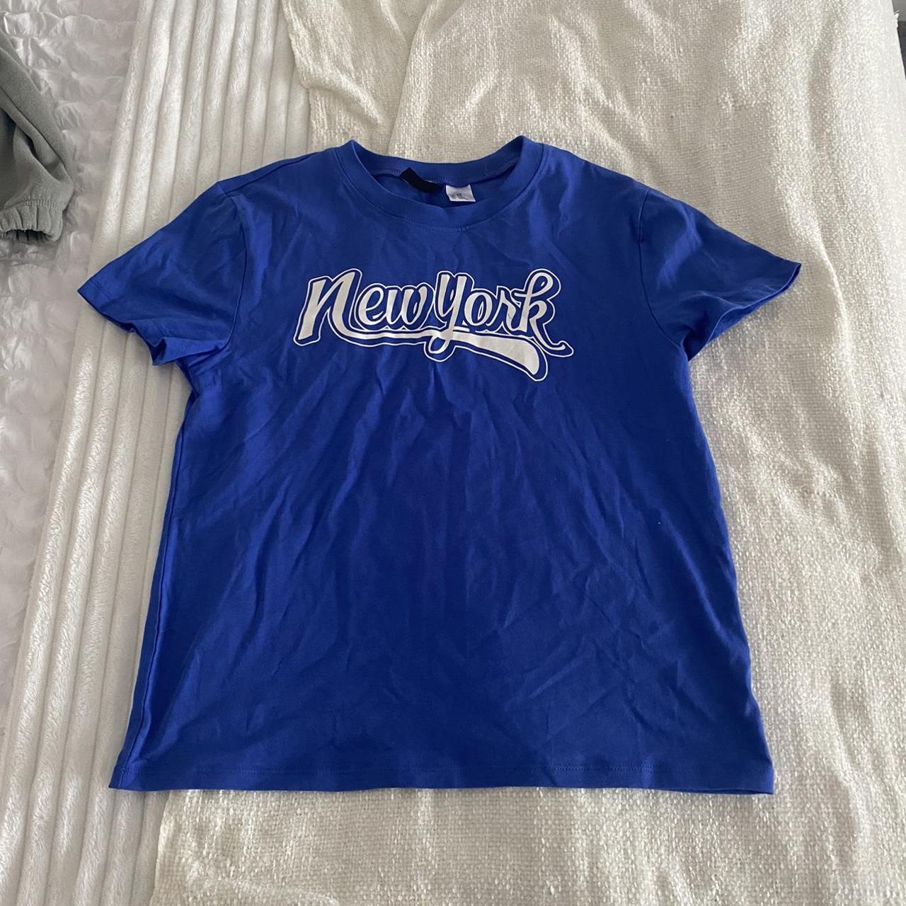H&M Women's Blue Tshirt Depop