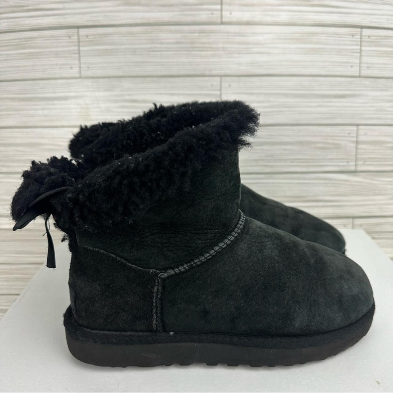 UGG Women’s Bailey Bow Mini Black Boots Size 6 UGG... - Depop