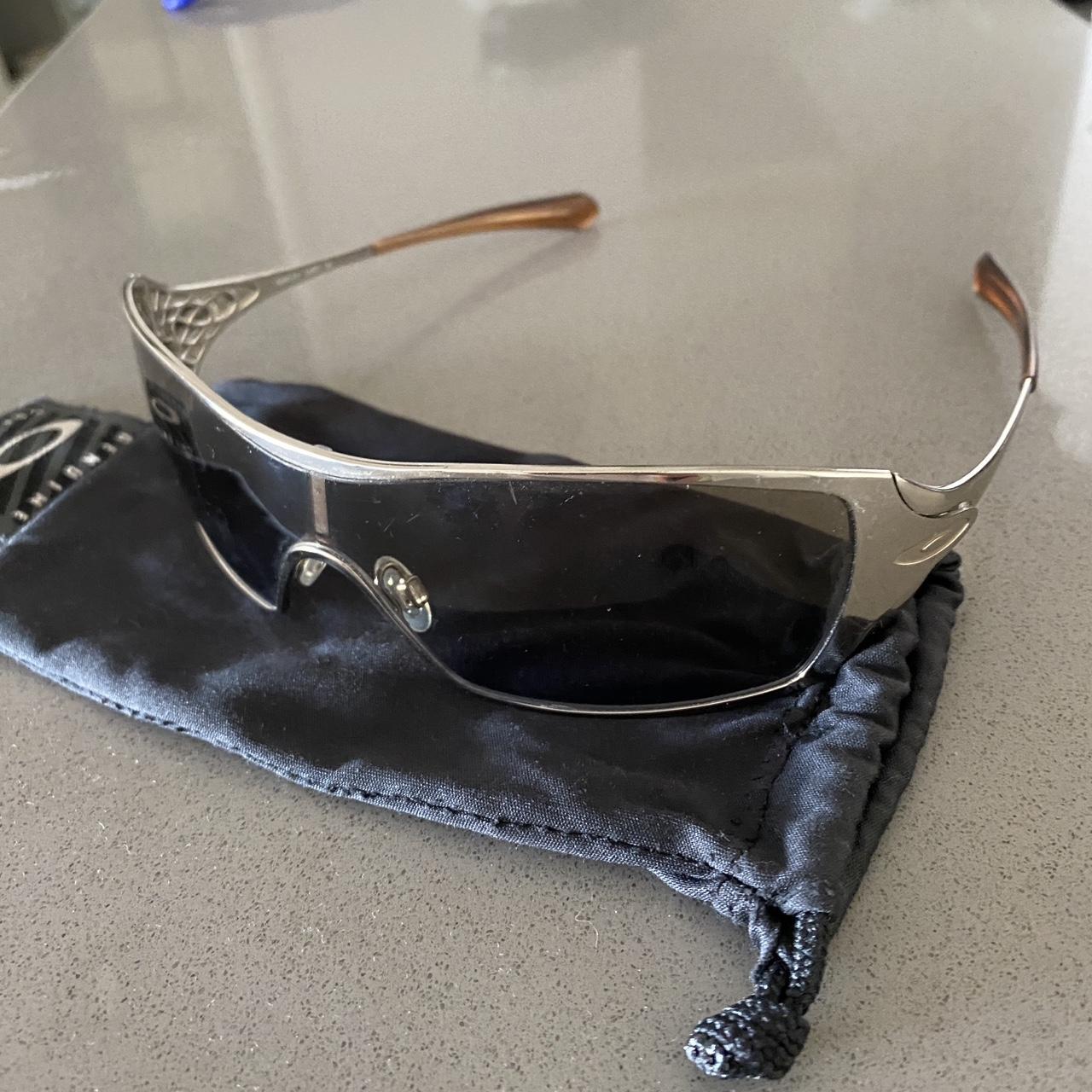 Oakley Men's Silver Sunglasses | Depop