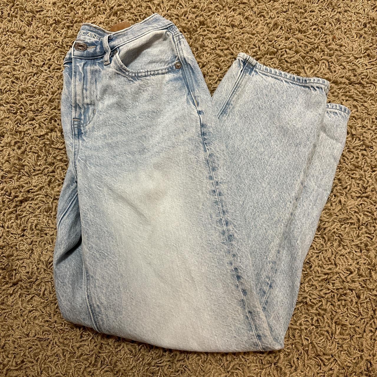 light wash american eagle straight leg jeans in... Depop