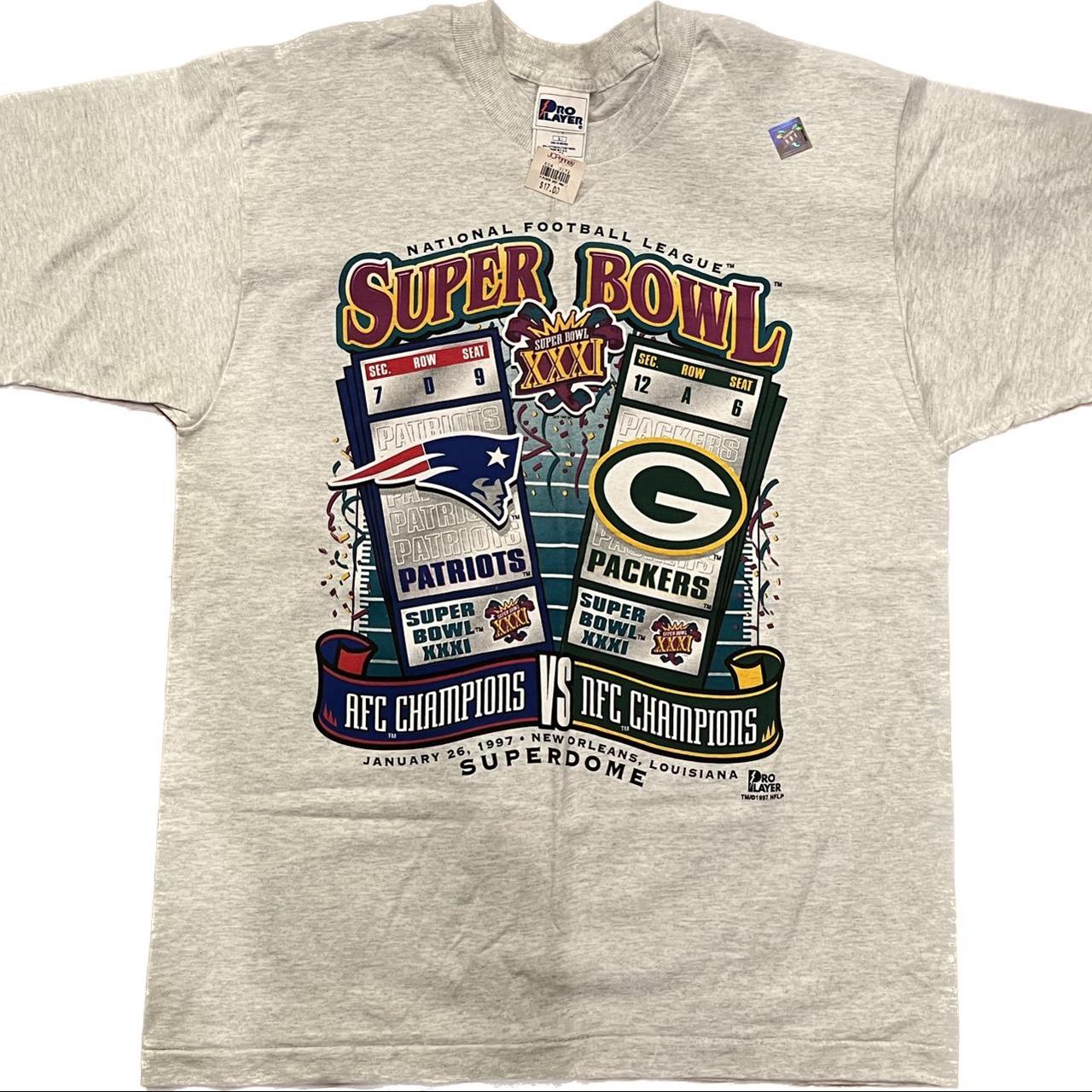 vintage 1997 packers vs. patriots new orleans - Depop