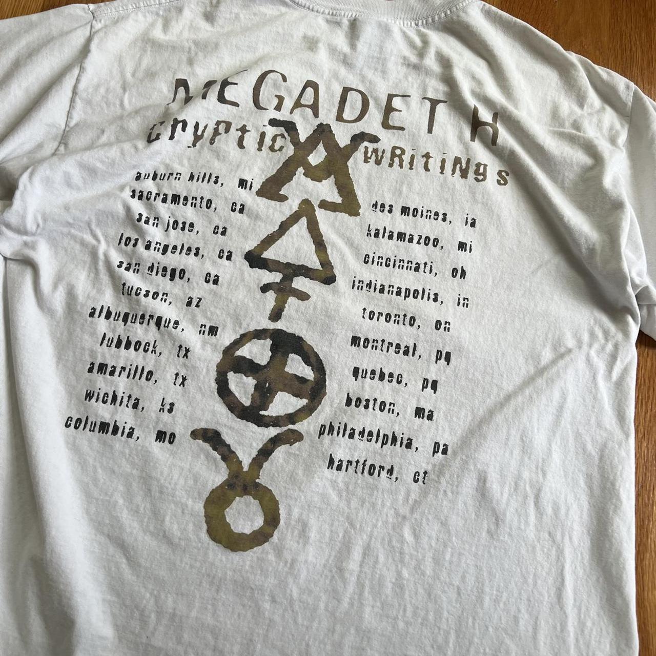 Vintage Megadeth Tshirt “Cryptic Writings”... - Depop