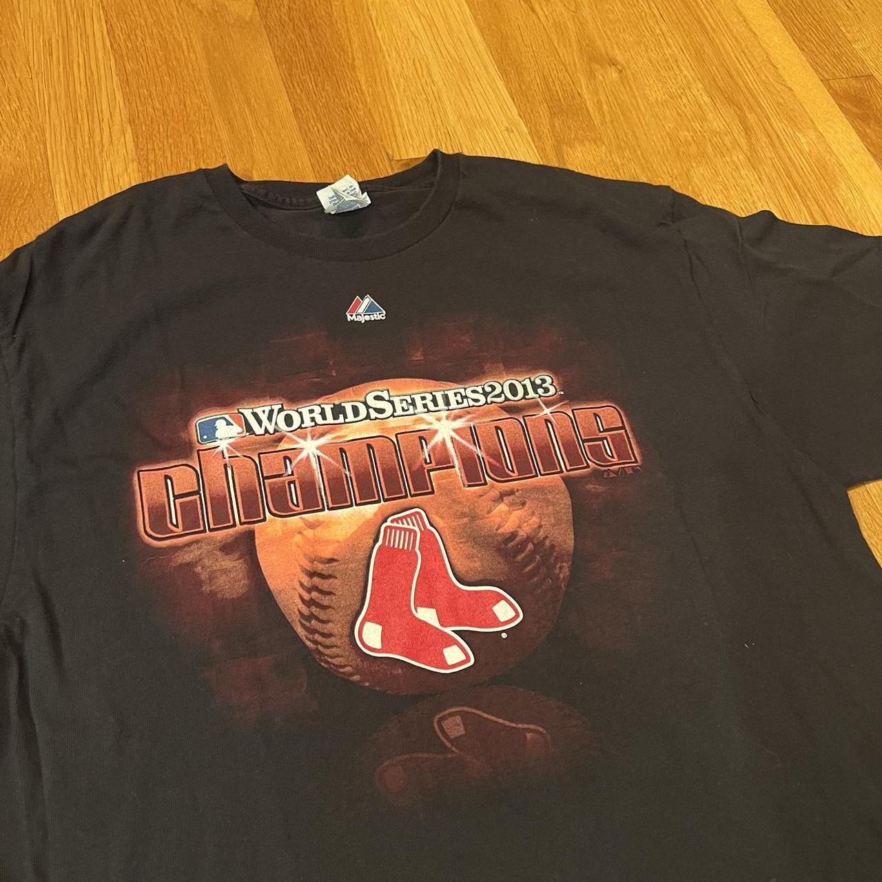 Majestic Large World Series 2013 Champions American League Shirt Boston Red  Sox