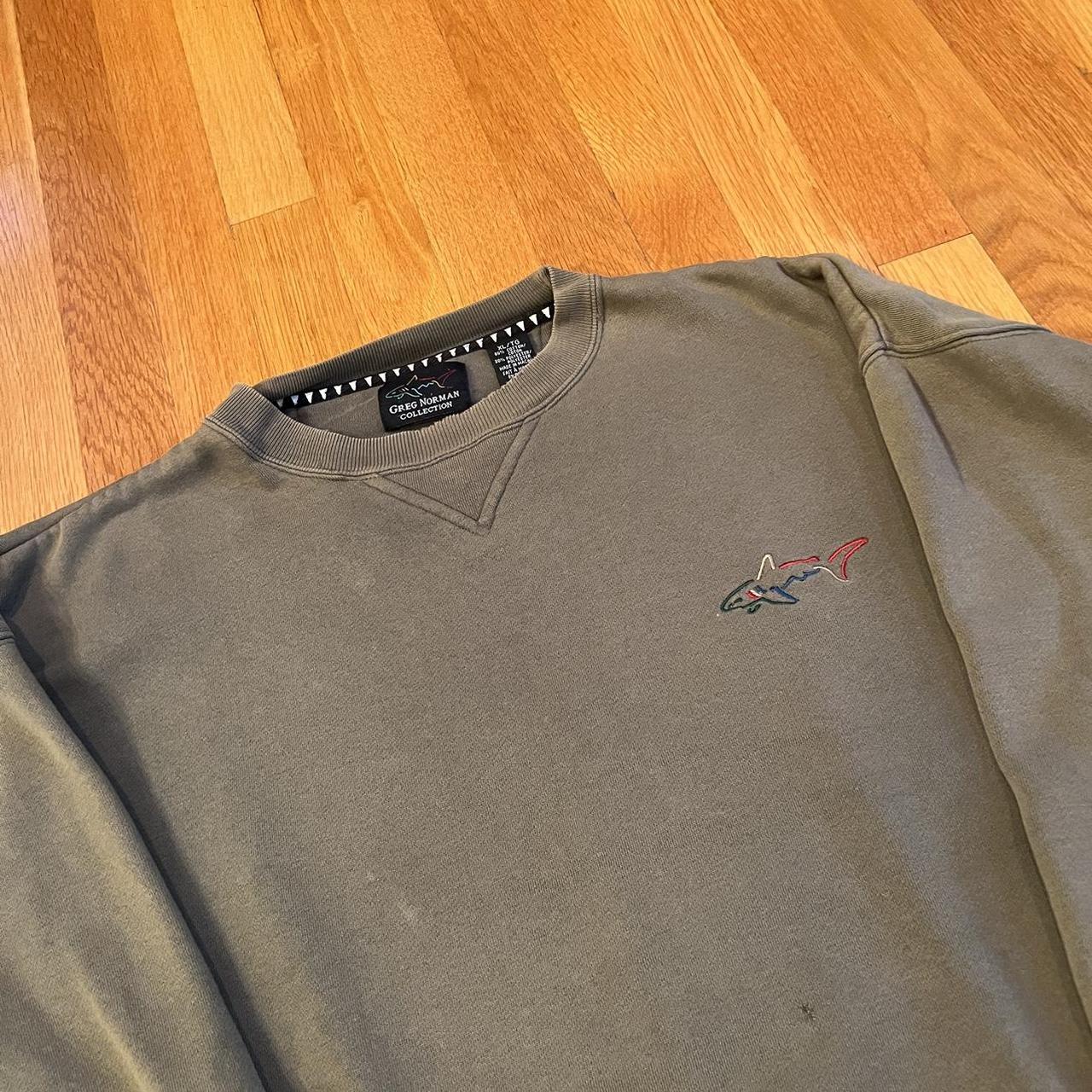 Vintage Greg Norman Thrashed Boxy Fit Crewneck Fits... - Depop