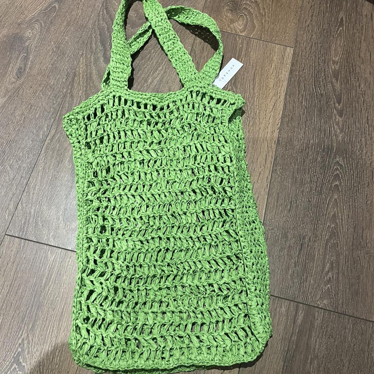 Brand new with tags Topshop green crochet