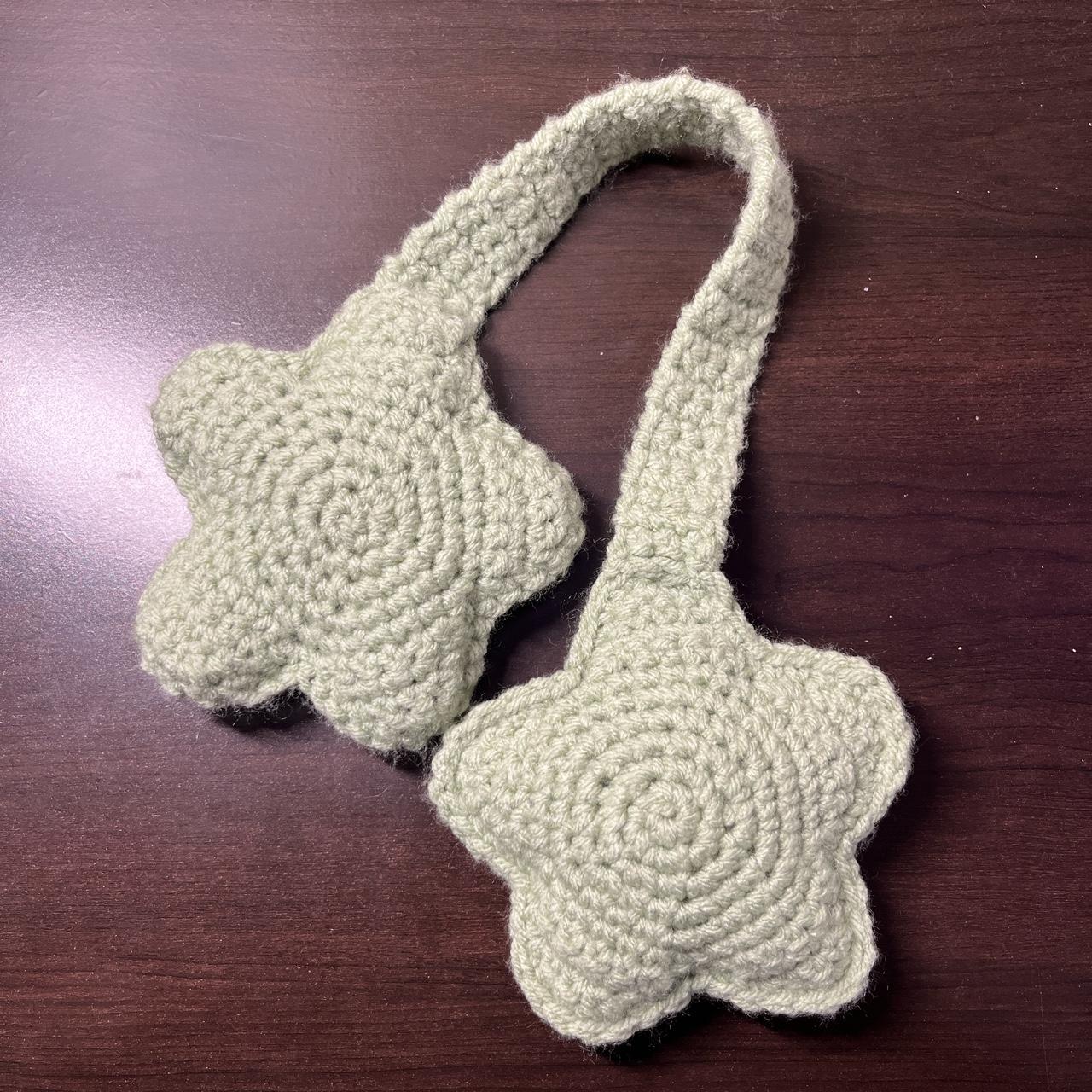 crochet star earmuffs (any color, can be made... Depop