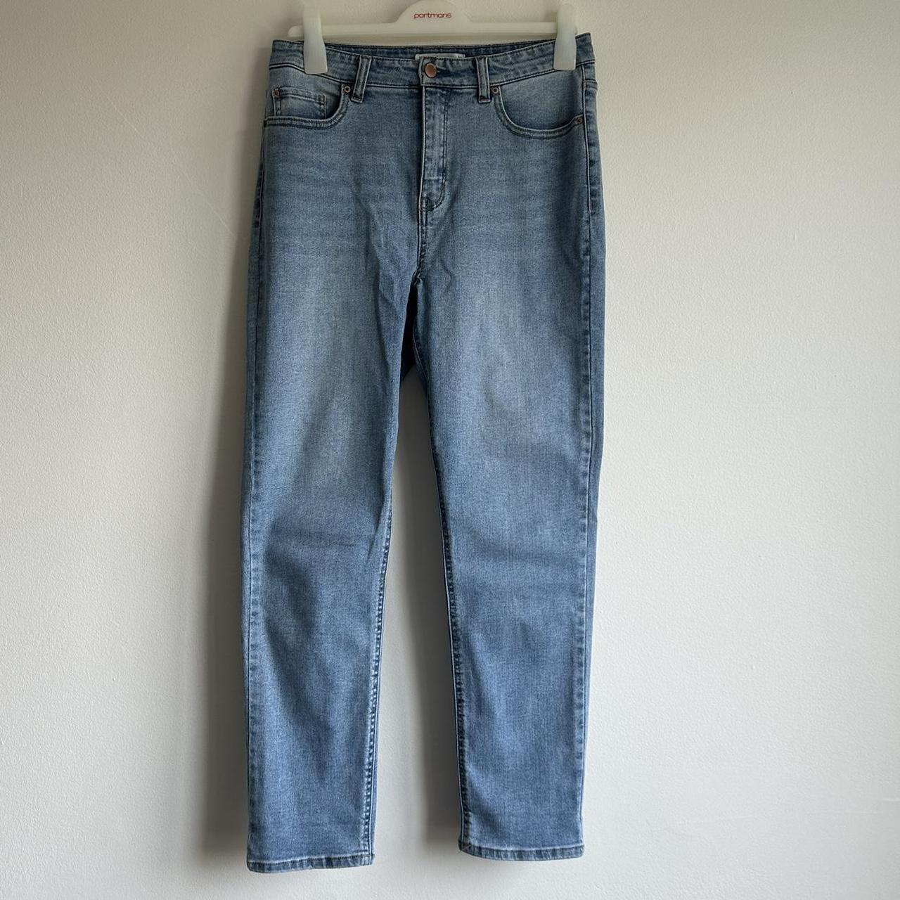 Jeanswest High Waitered Tapered Jeans Denim with... - Depop