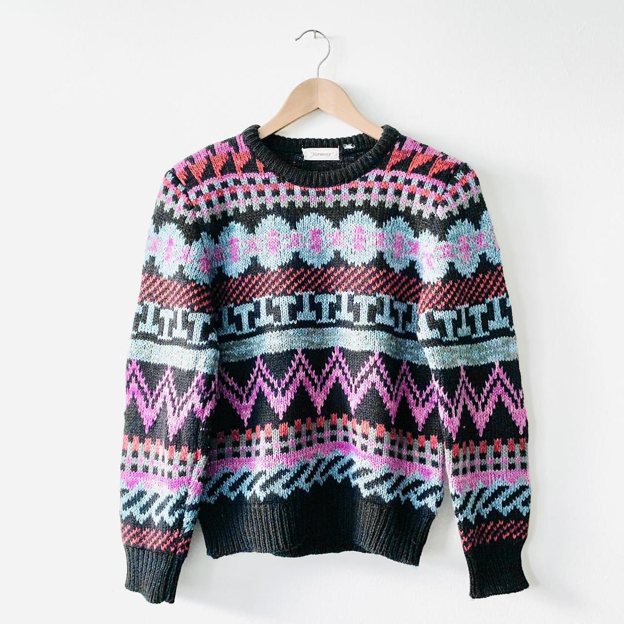 NEW Vintage Abstract Crew Neck Knit...