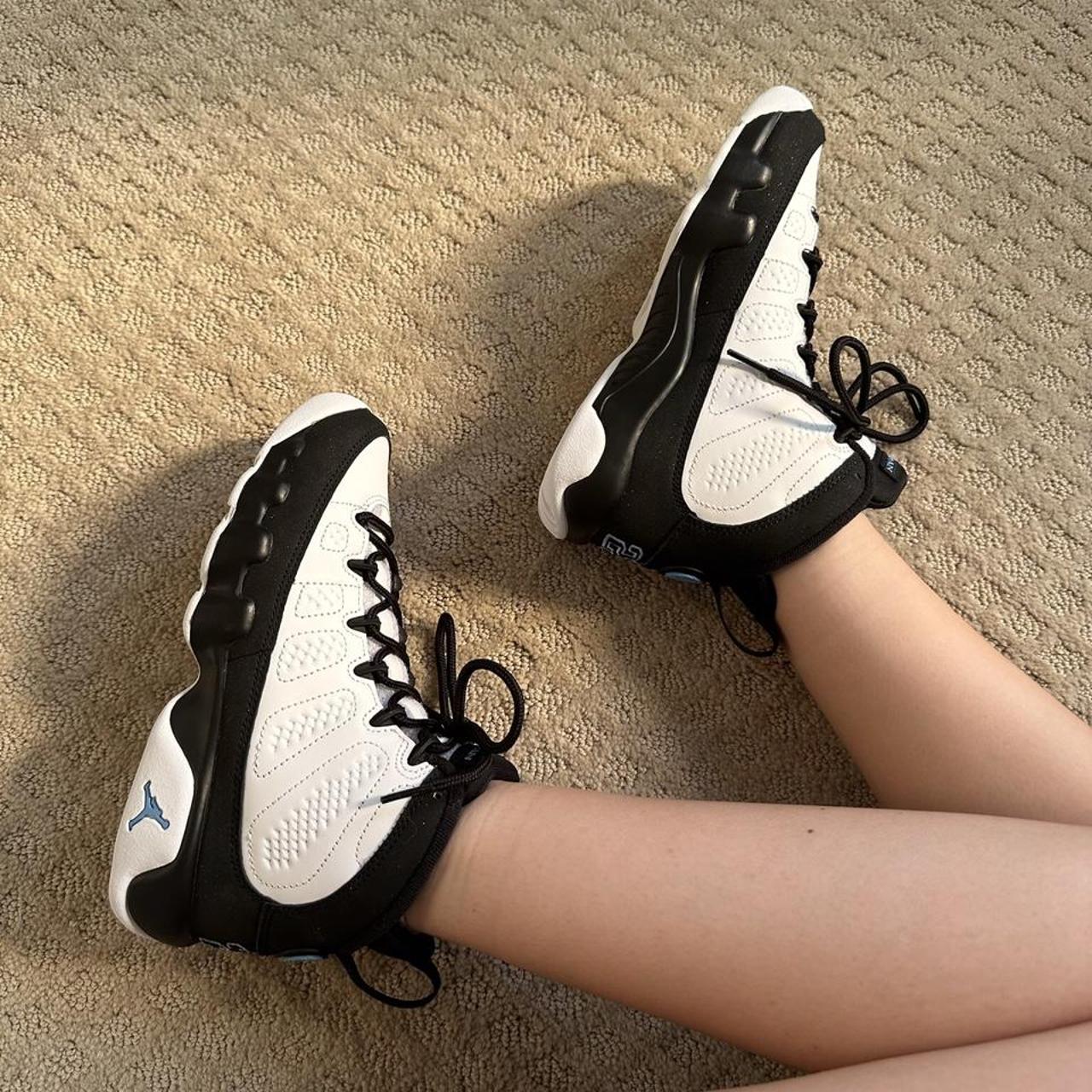 jordan 9 university blue on foot