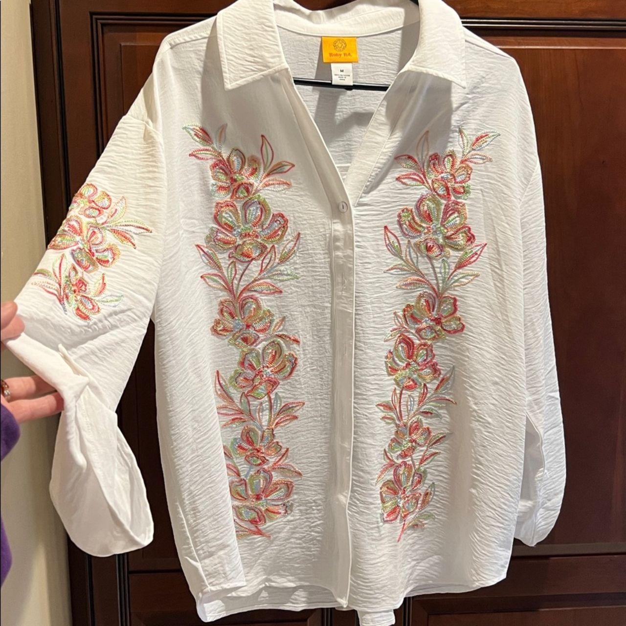 Ruby Rd. Women's Blouse - White/Red - M – Ruby Rd… - image 2