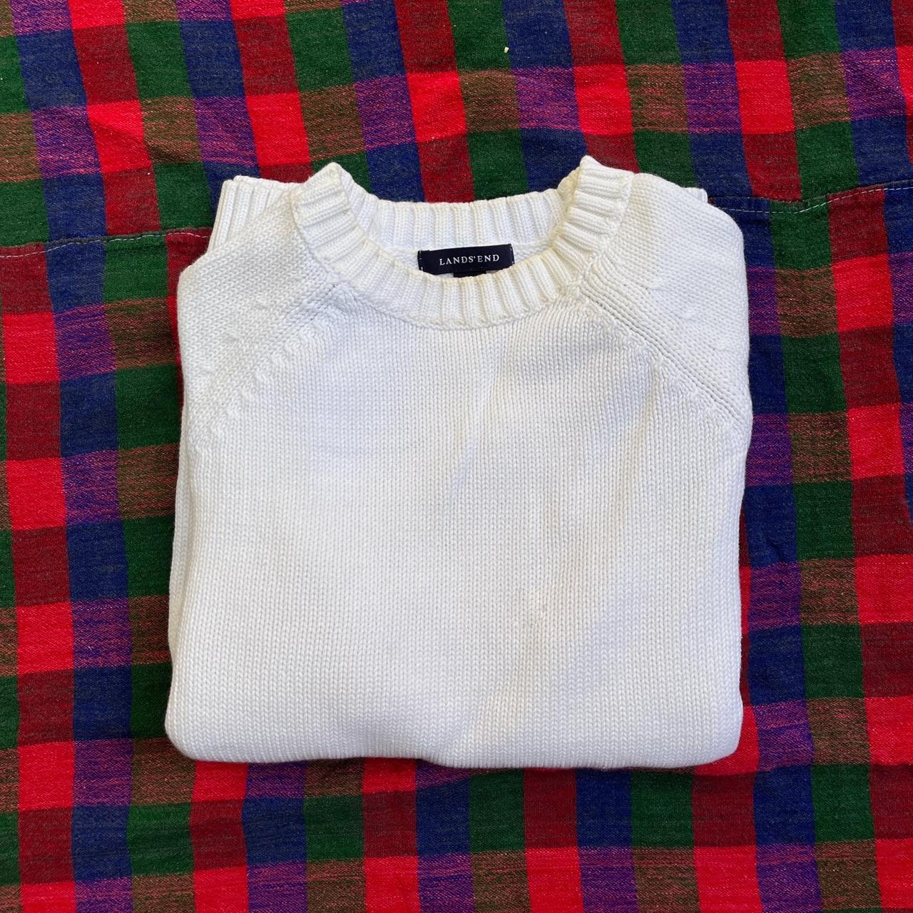 Lands end sale white sweater