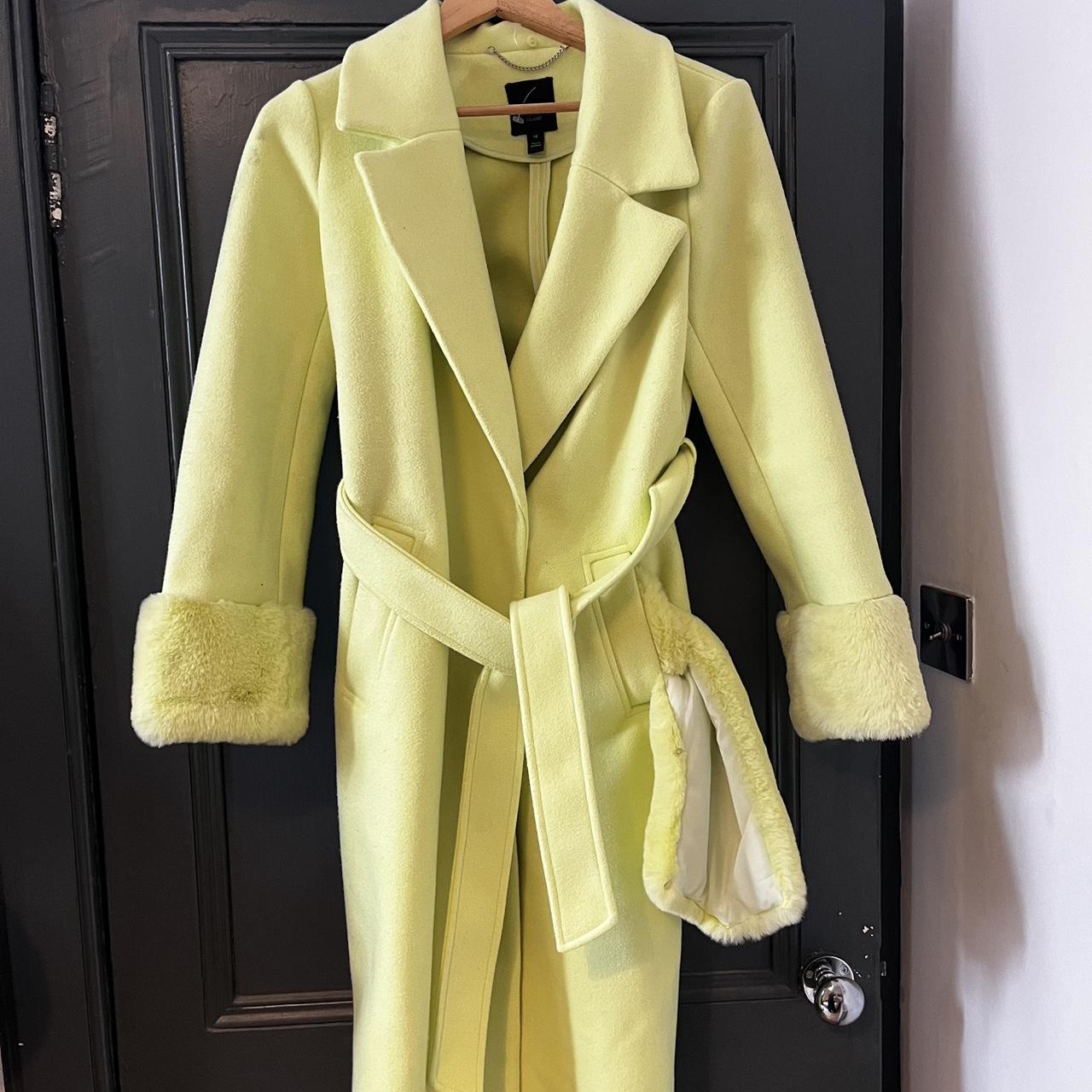 Lime river island fur lined coat with removable fur