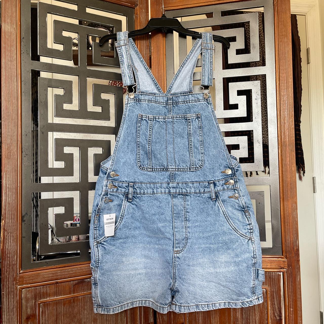 Supreme Logo Denim Overalls - Depop