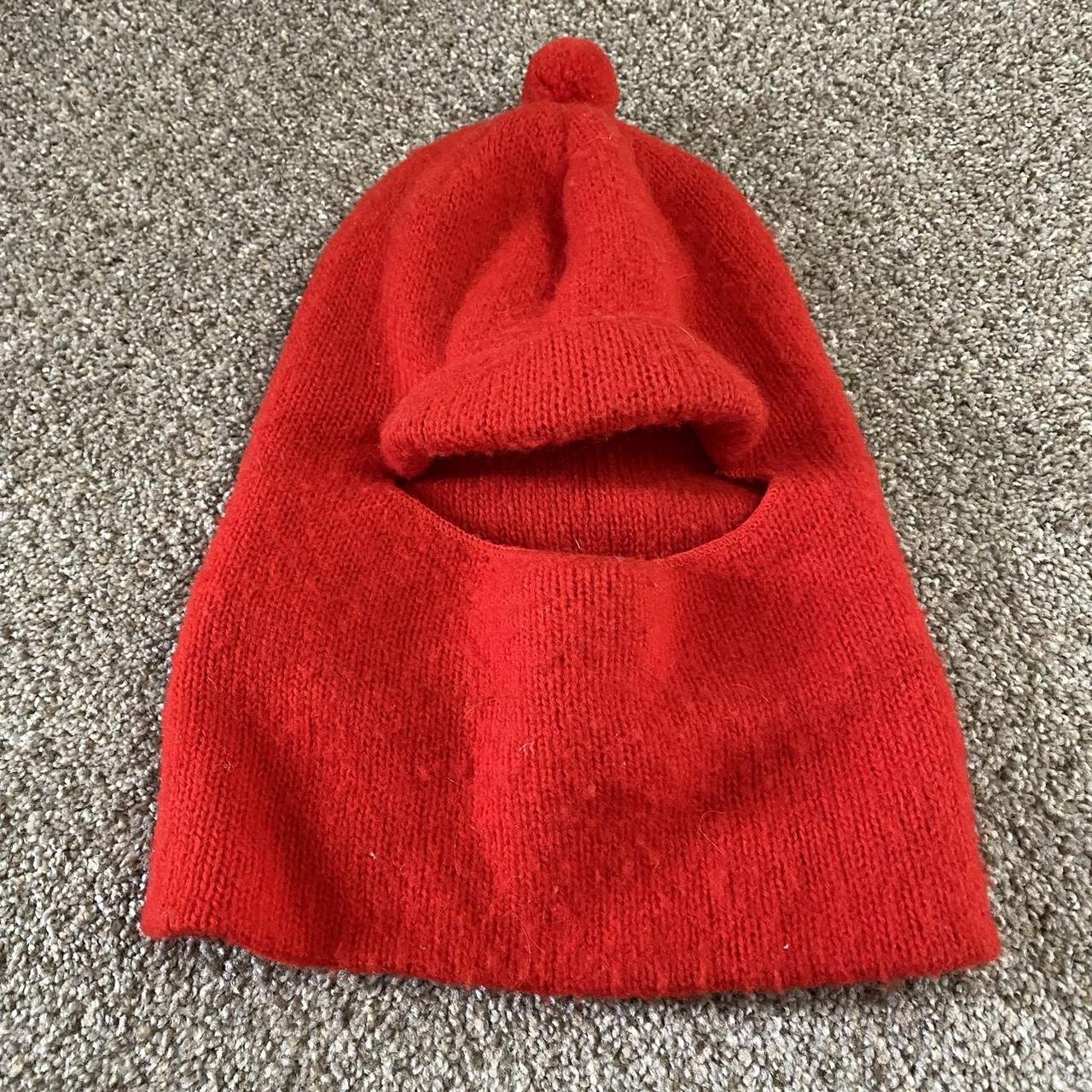 1980's Knit Ski Mask Red Vintage 