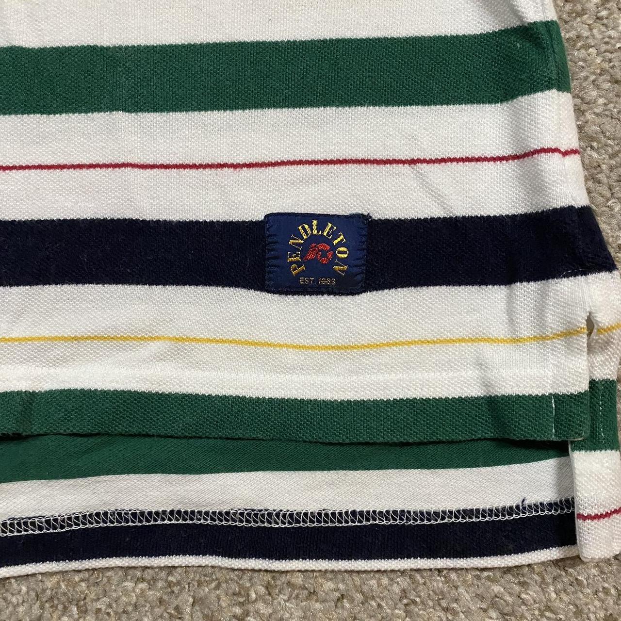 Vintage Pendleton Polo Striped polo shirt. Sz L.... - Depop