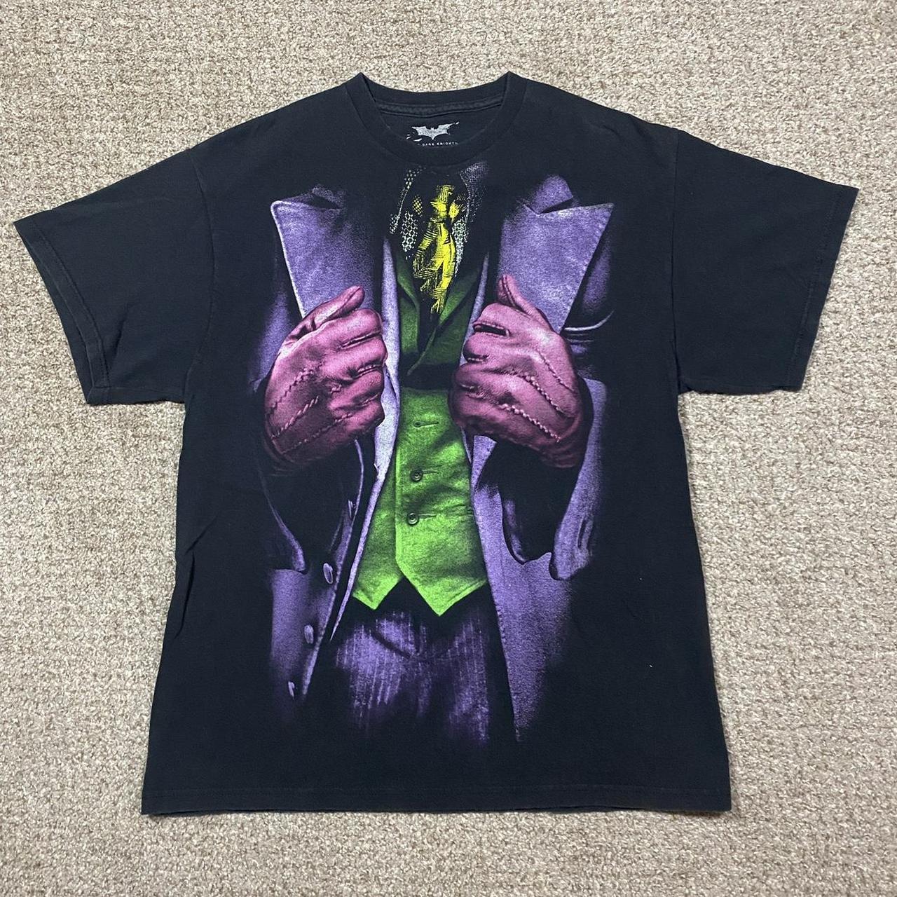 Y2K Dark Knight Joker Shirt Batman heath ledger... - Depop