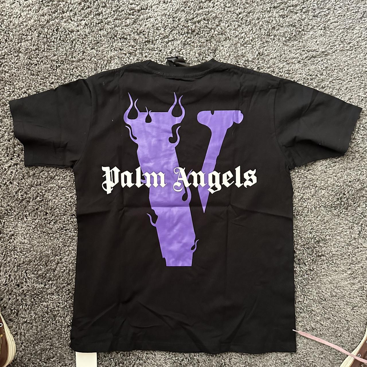 Palm Angels Short Sleeve Classic Logo T-shirt (Blue - Depop