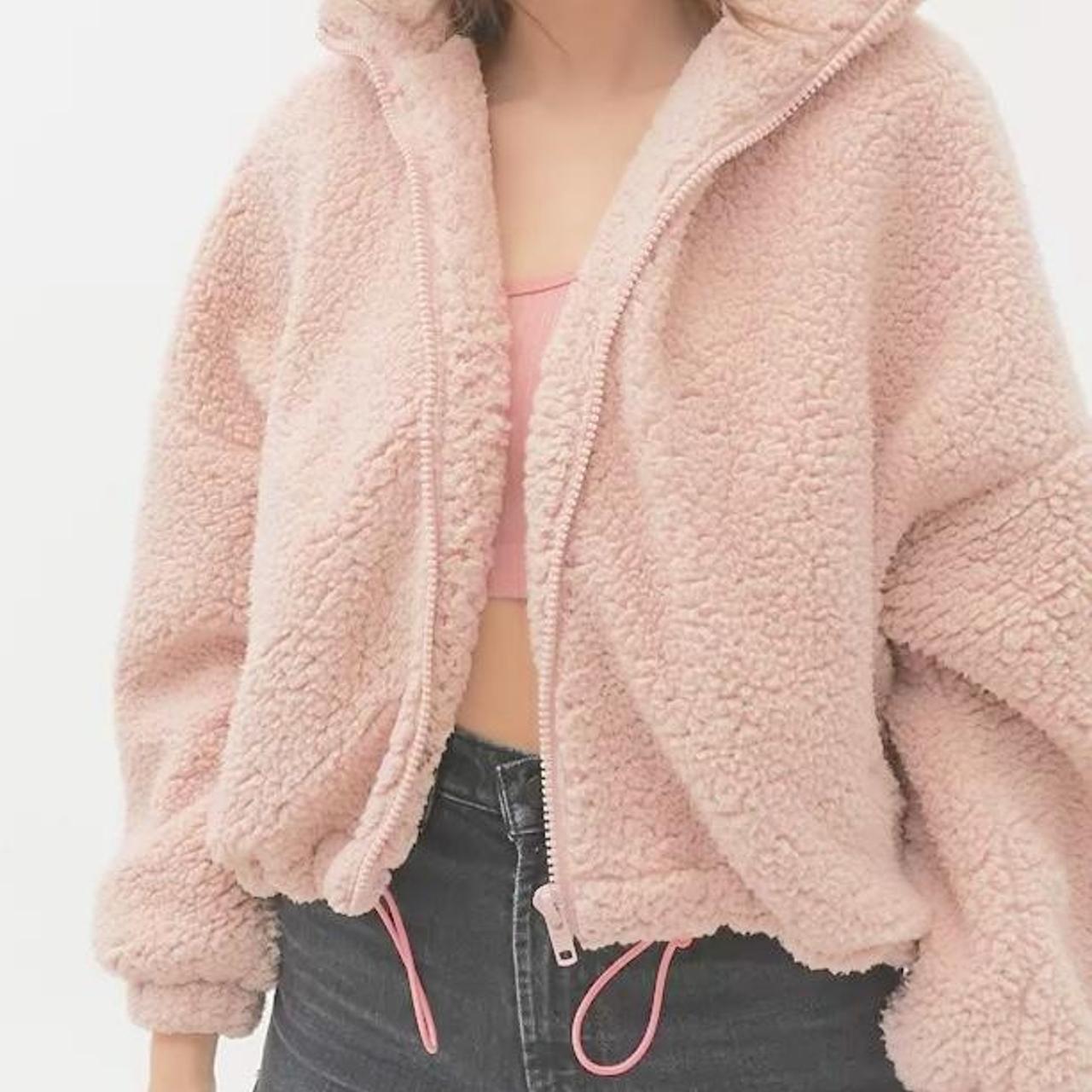 Urban Outfitters Women's Pink Coat Depop