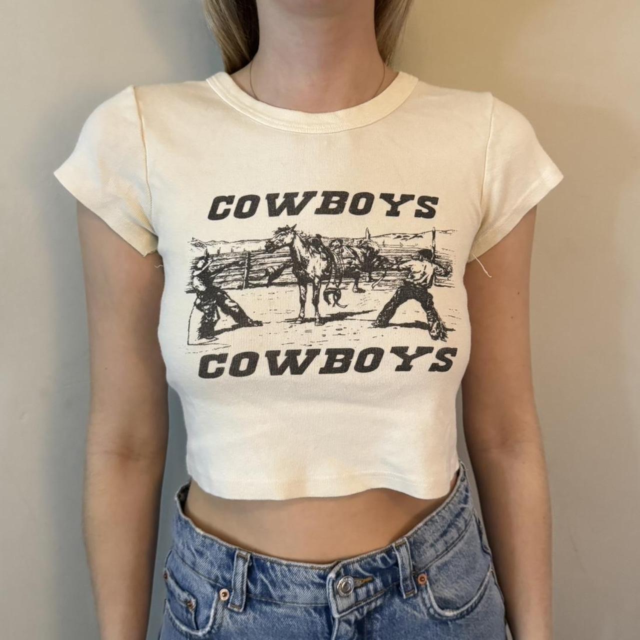 Brandy Melville cowboys t shirt one size Depop