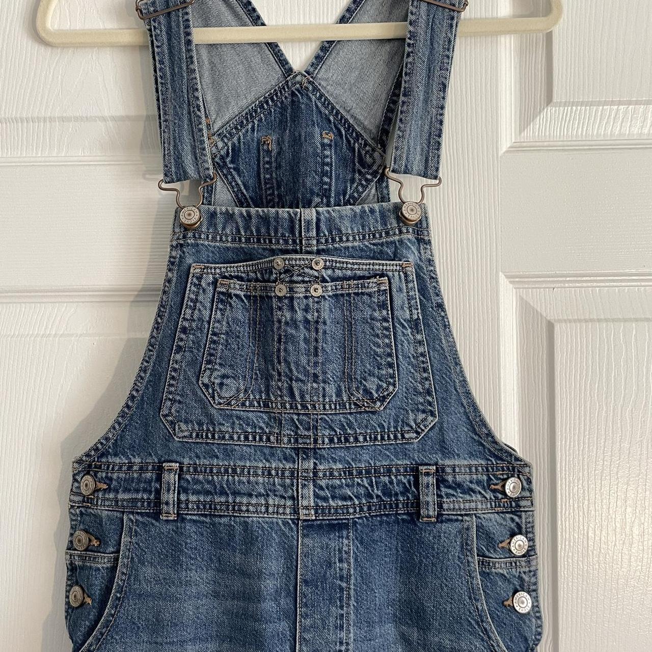 American Eagle Women's Blue Dungarees-overalls | Depop