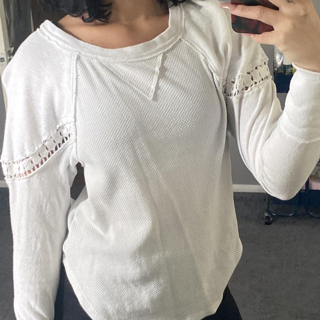 White long sleeve sweater! Great condition. Worn once - Depop