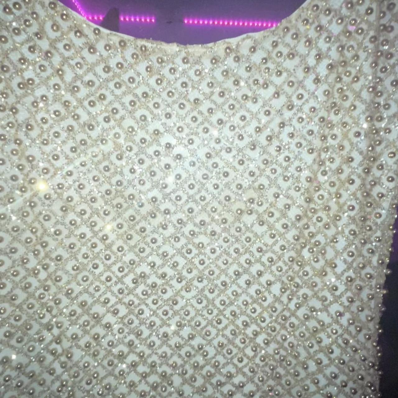 Oh Polly Women's Gold Dress Depop