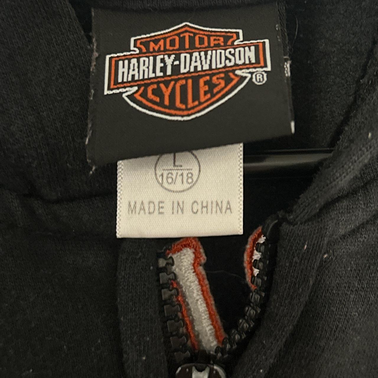 Cute orange and black Harley Davidson women’s jacket... - Depop