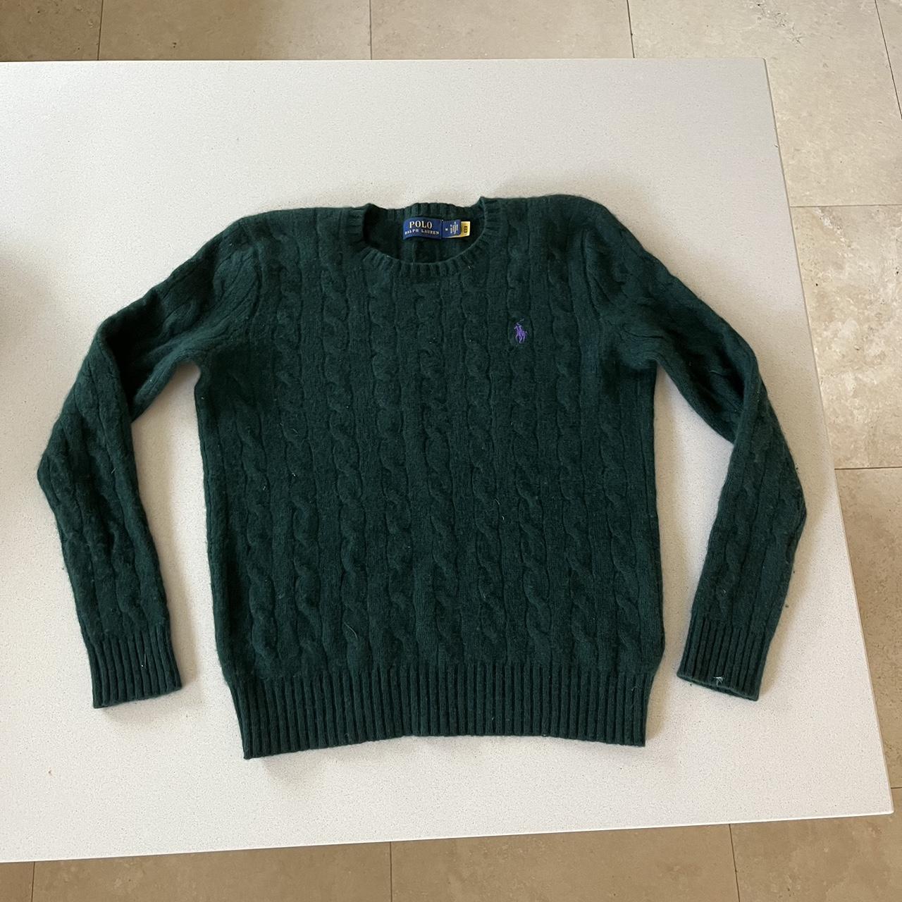 Cable Wool-Cashmere Crewneck Jumper. Colour:... - Depop