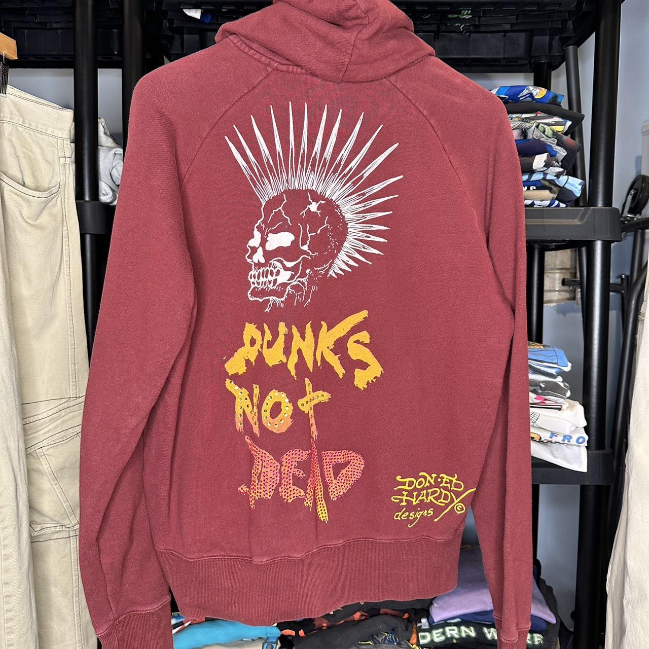 Ed hardy punks hot sale not dead hoodie