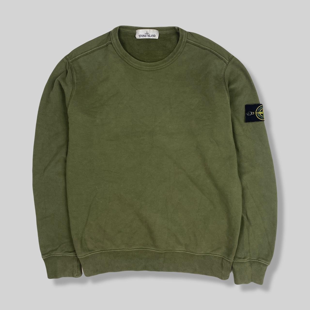 Khaki green stone island jumper best sale