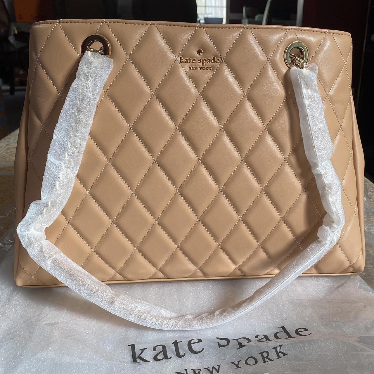 Kate Spade New York hotsell Karla Beech Street Smooth Cream/Beige Leather Tote